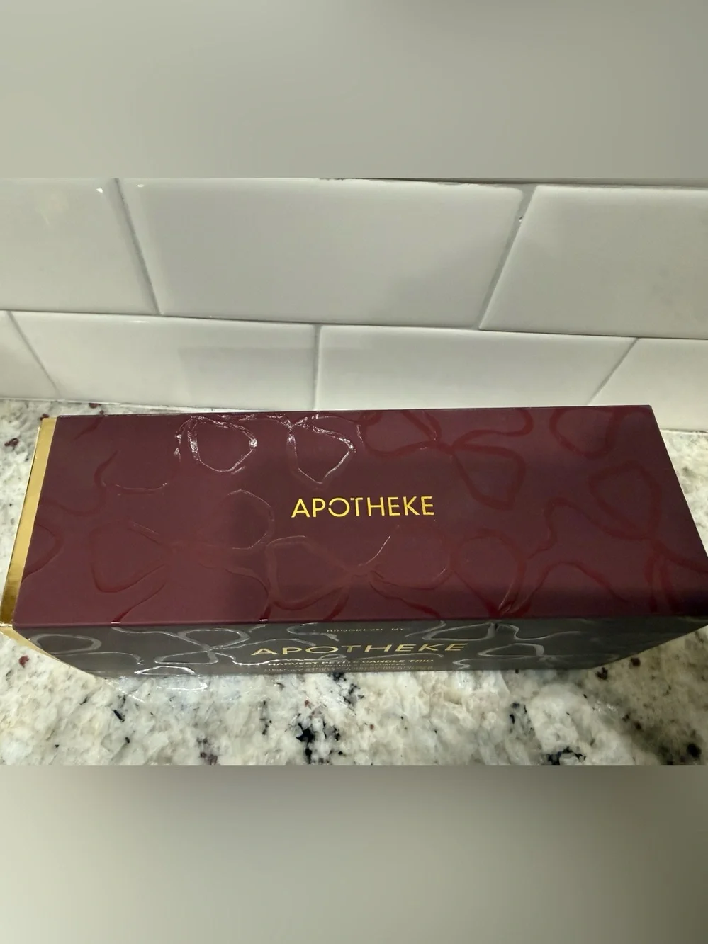APOTHEKE Harvest Petite Candle Trio - Cherry, Pumpkin, & Juniper (New In Box)
